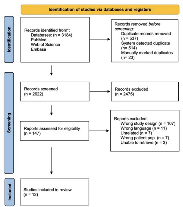 Shows the PRISMA flow diagram of our search.