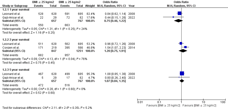 Forest plot of Graft Survival in lean vs. non-lean patients